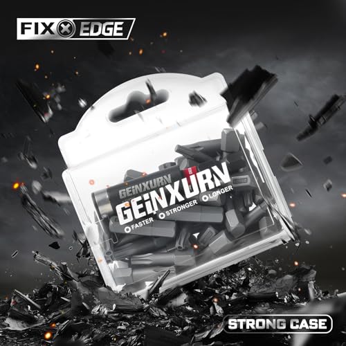 Geinxurn 101Pieces Fixedge Screwdriver Bit Set, 1Inch Magnetic S2 Alloy Steel Phillips/Slotted/Square/Torx/Hex/Security Torx Insert Power Bits Tips with Impact Bit Holder and Portable Storage Cases - style: FXMX025-101