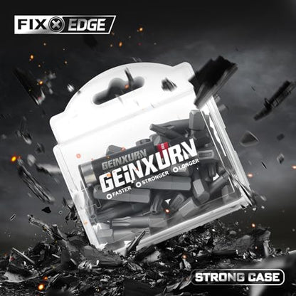 Geinxurn 101Pieces Fixedge Screwdriver Bit Set, 1Inch Magnetic S2 Alloy Steel Phillips/Slotted/Square/Torx/Hex/Security Torx Insert Power Bits Tips with Impact Bit Holder and Portable Storage Cases - style: FXMX025-101