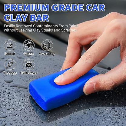 Wontolf 10 Pack Clay Bars Auto Detailing Premium Grade Magic Clay Bar Kit Car Detailing Kit with Washing and Adsorption Capacity for Car Detailing Car Wash Clean - color: Blue