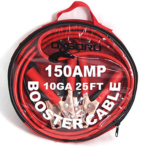 Heavy Duty Commercial Grade Jumper Booster Cable 25 Feet 10 Gauge 150 AMP