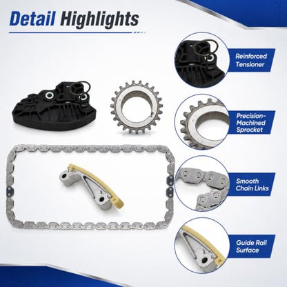Engine Timing Chain Kit for R-a-m Grand Cherokee 2009-2015 | 9-0750S, 04893429AA, 53022316AC, 53022317AC, precise cam timing, direct bolt-on engine fit