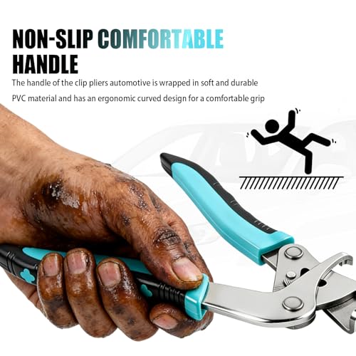 Car Clip Pliers,Multi-Functional Car Clip Remover Tool for Door Panel/Dashboard/Interior Trim,Professional Heavy Duty Panel Clips Removal Pliers as Disassembly Tools - color: Green