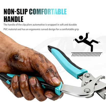 Car Clip Pliers,Multi-Functional Car Clip Remover Tool for Door Panel/Dashboard/Interior Trim,Professional Heavy Duty Panel Clips Removal Pliers as Disassembly Tools - color: Green