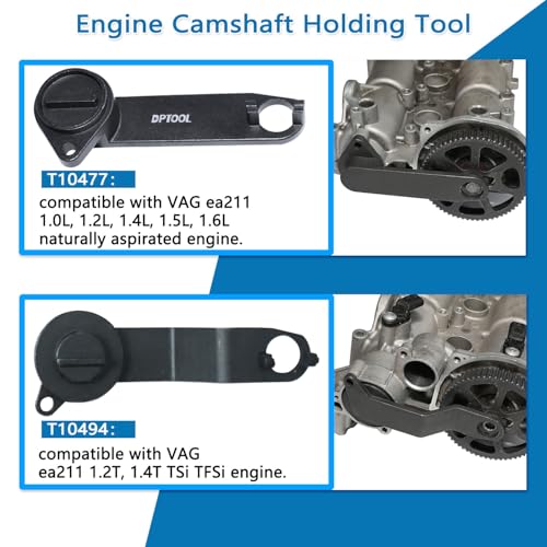 DPTOOL Engine Timing Tool Set for VAG EA211 1.0 1.2L 1.4L 1.6L FSI TSI TFSI | Camshaft and Crankshaft Timing Tool for VW Audi A3 Golf VII Jetta Skoda Octavia Seat Leon - size: 6PC Kit