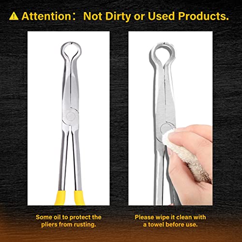 SPEEDWOX Long Reach Hose Grip Pliers 11 Inches Ring Nose 3/5 Inch Diameter Offset Spark Plug Boot Removal Serrated Jaws for Hard to Reach Narrow Spaces - style: Circle