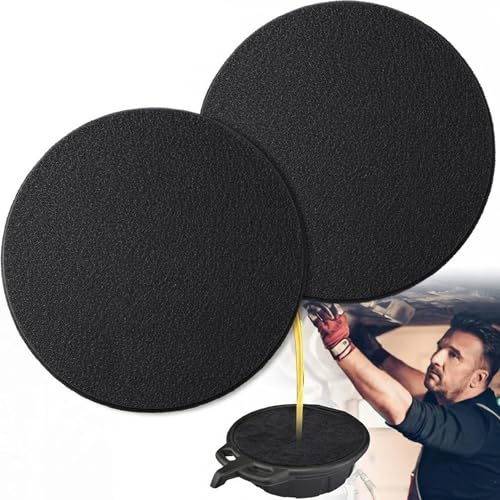 Saillong 2 Pcs 18'' Round Oil Drain Splash Pad, No Splatter Pad Fit 1.5-20 Gal Oil Drain Pan, Anti Splash Oils Change Mat for Car Changing Oils Transmission Drains Pan