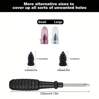 60 Pcs Tire Repair Nail Kit, 2 Sizes Spiral Rubber Screws with Screwdriver for Car Truck Motorcycle Tractor Tubeless Tire Puncture Quick Fix (30 Large + 30 Small)