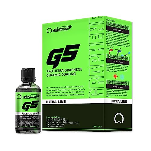 Nanoskin Ultra Line G5 Ultra Graphene Ceramic Coating – Durable Ceramic Paint Coating for Car Detailing | Apply After Car Wash, Clay Bar, Car Polisher | For Cars, Trucks, Boats, RV, Motorcycles & More
