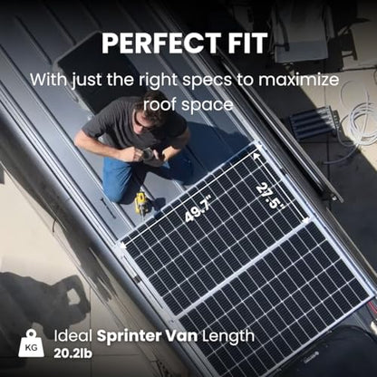 ACOPOWER Solar Panel 175Watt 12 Volt,Monocrystalline High-Efficiency 175 Watt PV Module Power Charger for RV Caravan Marine Camper Rooftop Farm Battery and Other Off-Grid Applications - size: 175W