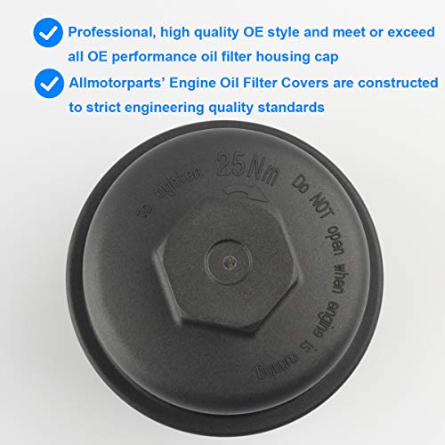 Oil Filter Housing Cap, Replace 917-050, 68079747AC Compatible with - 2011-2013 200, 300, Town & Country, Avenger Challenger Charger Durango Journey, Grand Caravan, Grand Cherokee, 2012-2013 Wrangler