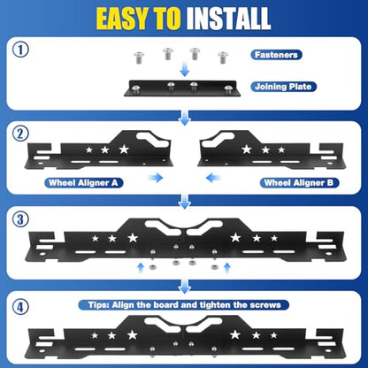 Loyala Wheel Alignment Tool 2 PCS Toe Alignment Tool Plates with 2 Measuring Tapes Camber Alignment Tool for Automotive Truck SUVs RV Tire Repair Home Use Automotive Tools