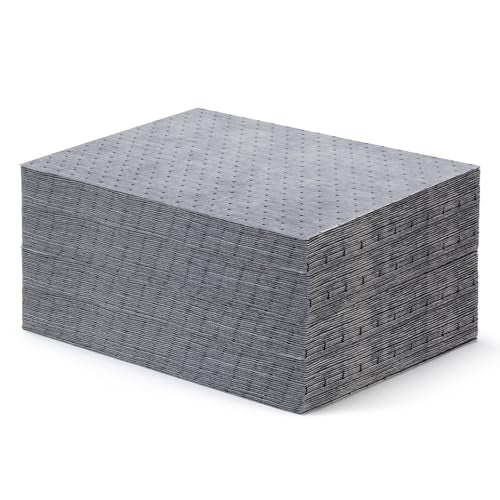 15" x 20" Heavyweight Oil and Water Absorbing Pads,Gray Absorbing Heavy Weight Oil and Water Absorbent Mat Pad 30Pads(Gray) - size: Gray