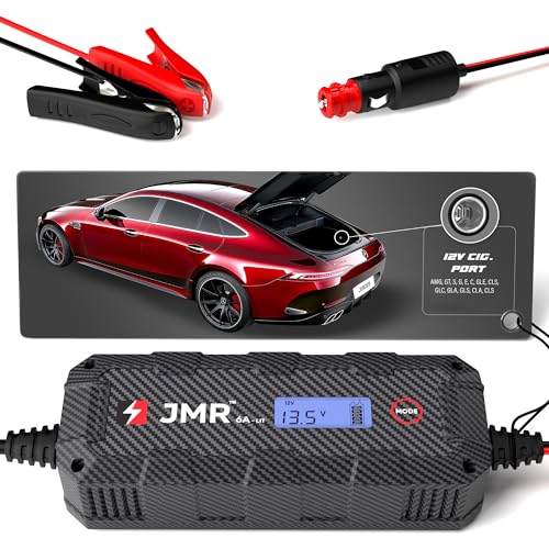 JMR 12V Battery Charger for Mercedes-Benz, 12V Cig. Port, Add Lithium Mode | Trickle Charger Conditioner Maintainer For AMG GT S Class G E C GLE CLS All Models - color: 12V Cig Port, size: Add Lithium Mode