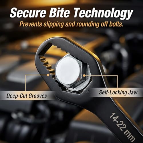 Universal Double Ended Wrench Set, 3mm-25mm Wrench Double-Head Self-Tightening Adjustable Wrench,Multifunctional Sink Tool Set for Home,Plumbing, Automotive Repair, Multi Size Bolt Removal-5PC - color: 5 Pcs