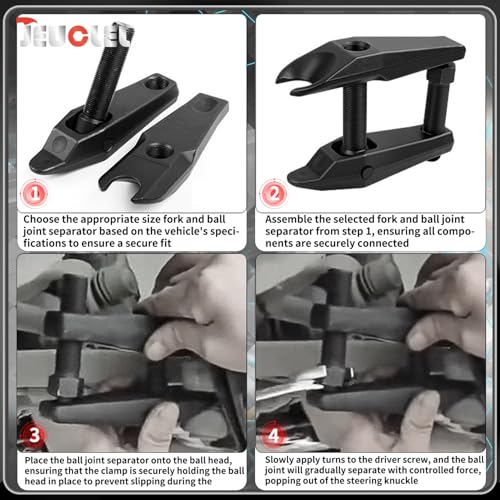 Ball Joint Separator Kit Compatible with BMW Benz Land Rover Audi Porsche, Heavy Duty Tie Rod Removal Tool 22mm 24mm 27mm 32mm 36mm Tie Rod Ends Remover Tool Control Arms Steering Knuckles