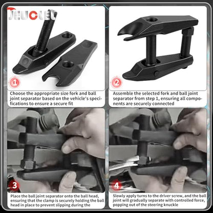 Ball Joint Separator Kit Compatible with BMW Benz Land Rover Audi Porsche, Heavy Duty Tie Rod Removal Tool 22mm 24mm 27mm 32mm 36mm Tie Rod Ends Remover Tool Control Arms Steering Knuckles