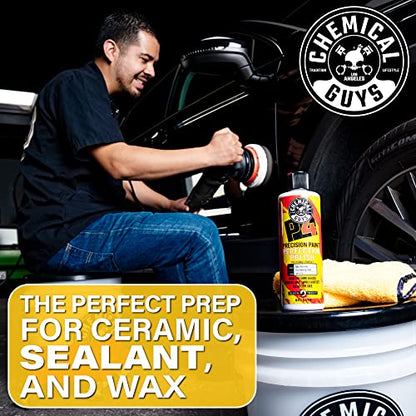 Chemical Guys, P4 Precision Paint Perfection Polish for Clear Coat, 16 oz | Refines swirls, towel marks and light defects, restoring deep gloss and clarity to clear coat, body-shop ready - style: P4 Perfection Polish