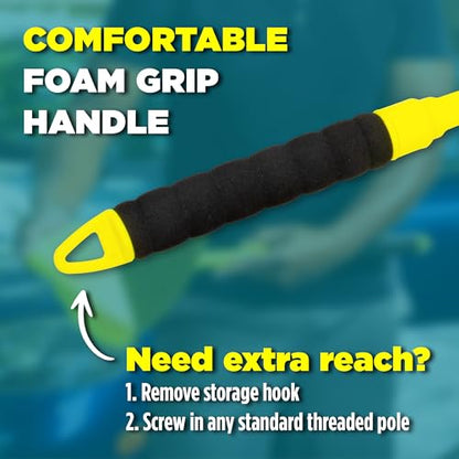 Invisible Glass 95160 Reach & Clean Windshield Cleaning Tool and Car Window Cleaner Tool for Interior and Exterior Auto Glass, Trucks, SUVs, RVs and Home Windows with 2 Microfiber Pads and Storage Bag - size: 1 Count (Pack of 1)