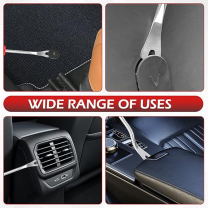 TOOLEAGUE 6Pcs Heavy Duty Trim Removal Tool Set | Upholstery Trim Panel Removal Tool ,Fastener Remover Kit for Car Vehicle - size: 3Pcs Short,3Pcs Long