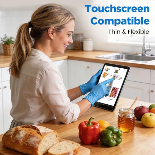 Food Grade Nitrile Gloves X-Large, 100Pcs, 5 Mil | Latex Free Cooking Gloves for Auto Repair, Painting, Cleanup after the Dogs, Take Out the Trash, Household Maintenance - color: Blue(100 Pcs), size: X-Large