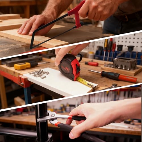 515 PCS General Household Tool Kit Aluminum Trolley Case Tool Set for Men | 4-Drawer Hand Tool Set for Home Repair, Car, Garage, Maintenance, Auto Repair Toolbox with Wheel