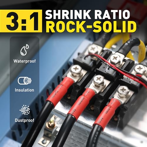 haisstronica 340 PCS All in One Set with Solder Seal Wire Connectors,3:1 Heat Shrink Tubing and Heat Gun,Solder Sticks Wire Terminals Electrical Connectors for Automotive, Marine, Trailer Wiring - size: 340 PCS