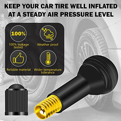 Tire Valve Stems Rubber Black Rubber Snap-in Valves,Tubeless Valve Stems Suit for 0.453 inch Rim Holes on Standard Vehicle Tires (150pcs（TR412-150pcs）) - size: 150pcs（TR412-150pcs）