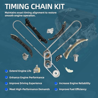 Timing Chain Kit Oil Pump Timing Tool Kit For Jeep Dodge Ram 3.6L 2011-2016 | For Jeep Cherokee Wrangler Dodge Durango Grand Caravan Challenger Ram ProMaster 1500 2500 3500 3.6L V6 2011-2016 5184352AF