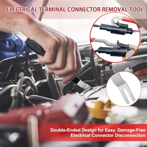 LUOWPZI 8 PCS Automotive Electrical Disconnect Tool Kit - Electrical Connector Removal Pliers, Relay Puller, Hose Removal Pliers, Panel Clip Remover and Terminal Pin Extractor Tool Set for Car Repair - size: 8 Pcs
