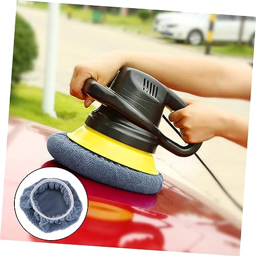5-Piece Coral Fleece Car Polishing Waxing Bonnet Set 9-10 Inch Soft Grip Pads for Dual-Action Polishers for Auto Detailing and Buffing