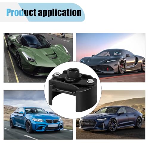 Oil Filter Wrench, Adjustable 2 Jaws Oil Filter Removal Tool with 1/2'' Drive, Cap Style Socket Wrench Tool Set for 2.36''/60mm-3.15''/80mm Range, Universal Car Accessories Fits Most Fuel Filters