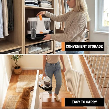 Starrybot Portable Carpet & Upholestery Cleaner Machine for Pets, Spot, Stain,Couch Cleaner Machine with 18Kpa Powerful Suction,Car/Auto Detailer(white) - color: White