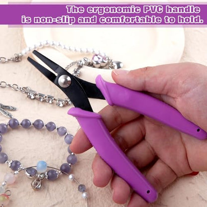 SPEEDWOX 5.5 Inch Mini Flat Nose Pliers for Jewelry Making Duckbill Pliers Smooth Jaw Small Flat Plier Hand Tools for Bending Straightening Wires Opening Rings DIY Craft - size: 5.5" Flat Nose