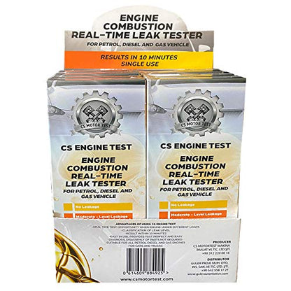 CS Engine Combustion Real-TIME Leak Tester - Cylinder Head Gasket CO2 Head Tester - Test While Driving - Petrol Diesel Gas - Engine Under Load Head Gasket Test Kit- 10 PCS in a Box