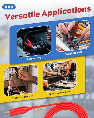 Vibit 30 Pcs Back Probe Kit Automotive Banana Plug Alligator Test Leads | Power Probe Accessories Alternative, Backprobe Test Lead Kit, Fluke Compatible, Multimeter Back Probe Kit, Automotive Diagnos - color: 30 Pcs Back Probe Kit