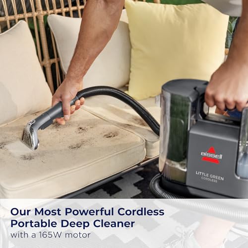 BISSELL Little Green Cordless SmartMix, Powerful Cordless Suction, HydroRinse Self-Cleaning Hose Tool, Pro Oxy Spot & Stain Formula Included - style: Little Green Cordless SmartMix
