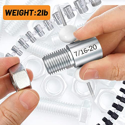 Nut and Bolt Thread Checker – High Speed Steel Thread Checker Standard and Metric – Complete SAE Male Female Gauge – Accurate Measurements