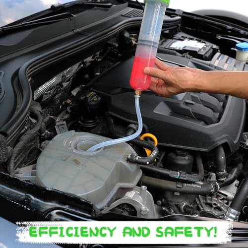 SWANLAKE 200cc Fluid Extractor & Fill Pump, Automotive Fluid Pump Extractor, Oil Change Pumps with 23'' Long Hose, 2PCS 12'' Extension Tubes, Suction Pumps for Lawn Mowers Cars - size: 200ML with Hose