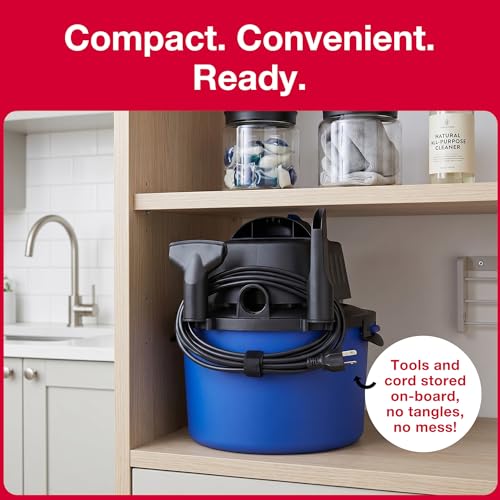 Koblenz WD-2L Wet Dry Vacuum Cleaner, Home Car Garage Workshop, 2.0 PHP - size: 2 Gallon 2.0 HP