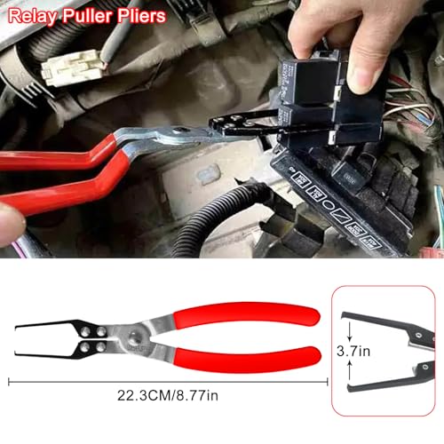 WISEUP 8-Piece Fuel Line Disconnect Tool Set – Fuel Line/Hose Clamp/Removal Pliers, Electrical Disconnect/Push Pin Tools, Relay Puller, Panel Clip Remover & Filter Caliper