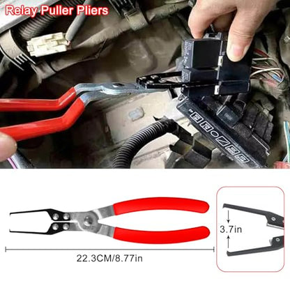 WISEUP 8-Piece Fuel Line Disconnect Tool Set – Fuel Line/Hose Clamp/Removal Pliers, Electrical Disconnect/Push Pin Tools, Relay Puller, Panel Clip Remover & Filter Caliper