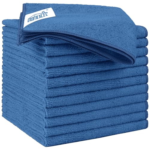 HOMEXCEL Lake Green Microfiber Cleaning Cloth 12 Pack 12.5 x 12.5 inch Microfiber Towels for Cars Ultra Absorbent Car Washing Cloth Lint Free Streak Free Cleaning Rags for Car, Kitchen Window - color: Lake Green, size: 12.5 x 12.5 Inch