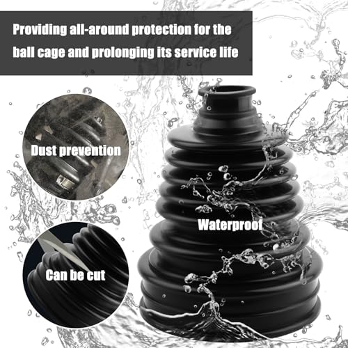 CV Boot,Professional CV Axle Boot Repair Kit with Ball-Cage Pliers & 4PCS Stainless Steel Clamp,Dustproof CVs Joint Boots Kit for Protecting CVs Axle Boots Car Accessories