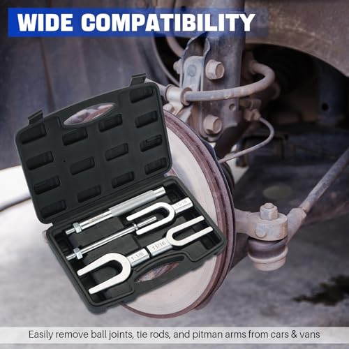 DASBET Ball Joint Separator Tie Rod Tool Set 5PCS Pickle Fork Kit with Ball Joint, Tie Rod, and Pitman Arm for Cars and Light Trucks (Black) - color: Black