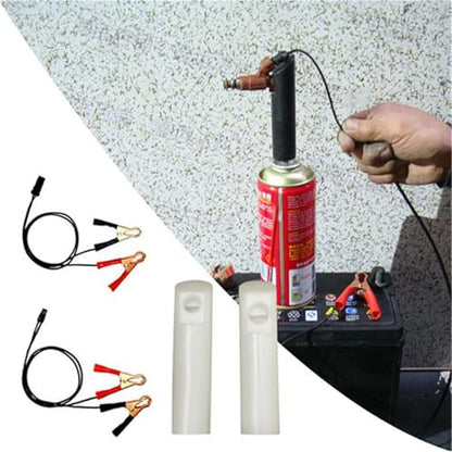 Car Fuel Injector Cleaning Tool Kit - Universal Nozzle Adapter with 2 Power Cables for Auto & Motorcycle Maintenance