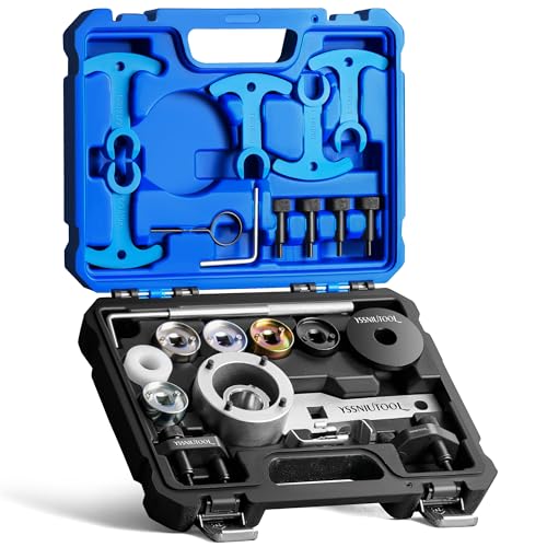 Engine Timing Tool Kit for VW Audi TSI TFSI EA888 1.8L 2.0L Engine, with Additional T40191 Engine Camshaft Sliding Pieces Spacer Tool, T10355 Crankshaft Pulley Holding Wrench T40098 T40267 T40271