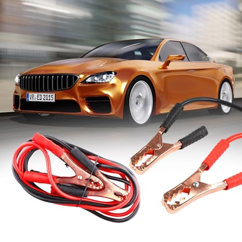 Jumper Cable – 500 a Heavy‑Duty Battery Cable for Truck, 1‑Gauge Copper‑clad Aluminum Wire | All‑Weather PVC Insulated Clamps, Car Battery Booster, Jump Start Kit, Automotive Power Lead