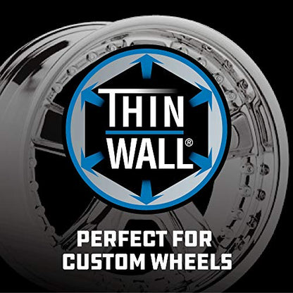 Powerbuilt Thin Wall Socket Set, Metric Lug Nuts, 3 Piece 17mm, 19mm, 21mm, 1/2 Inch Drive, Custom Wheels, Protective Plastic Sleeve, Storage Case 940846 - size: 3pc, Metric