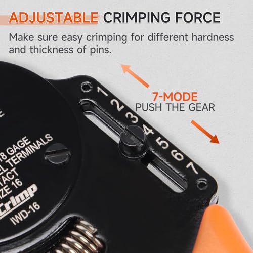 iCrimp DC01 12 PCS Deutsch Weather Pack Crimper Kit DT DTM DTP | Compatible with size 12, 16, 20 solid Deutsch contacts and 24-14 AWG wire, with closed & open barrel crimpers & pin removers