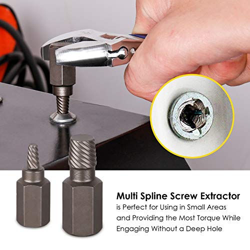 Topec 49pcs Screw Extractor/Drill Bit Set, Professional Remove Set for Removing Broken Studs, Bolts, Socket Screws and Fittings - size: 49 Pieces